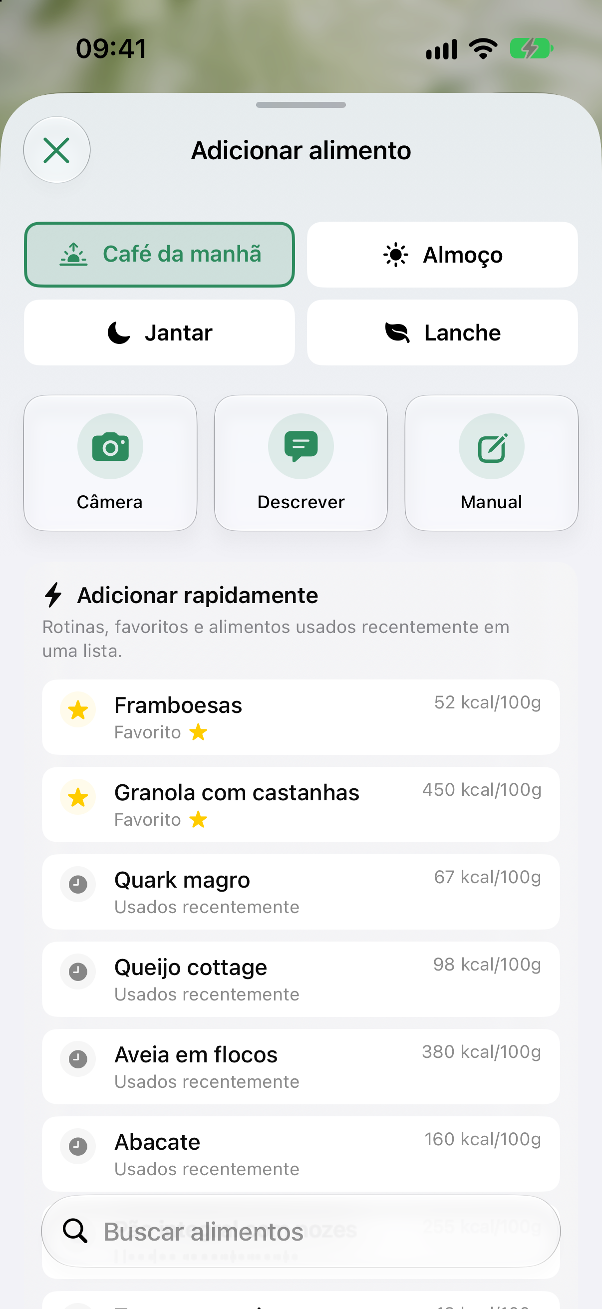 Adicionar alimento